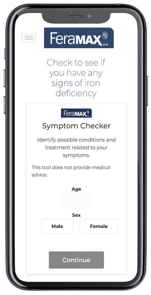 A phone showing Symptom Tracker